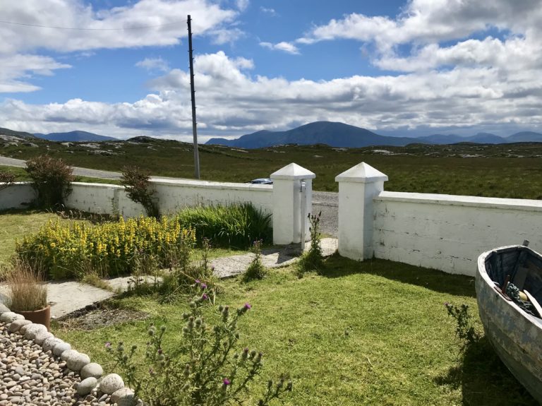 Front garden with views of South Harris Front garden with views of South Harris