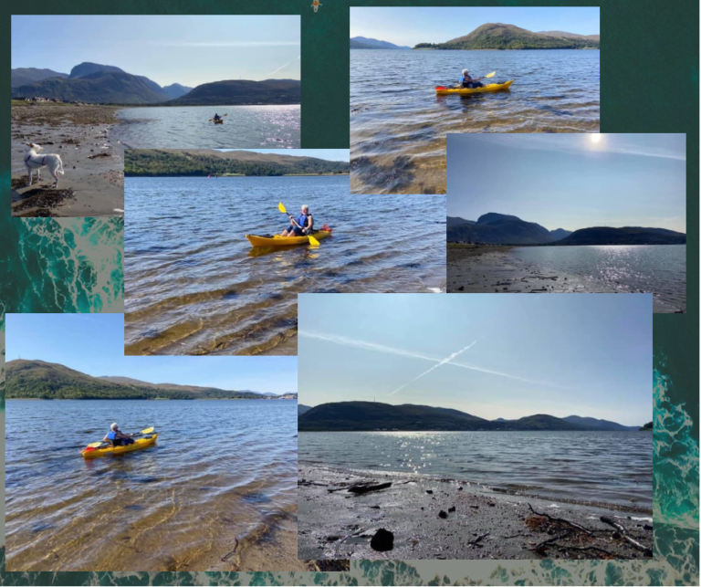 Kayaking at Caol beach.